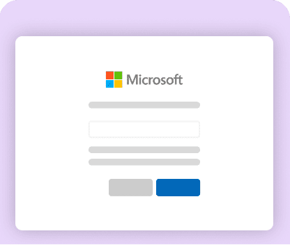 Formulaire de connexion avec SSO Microsoft